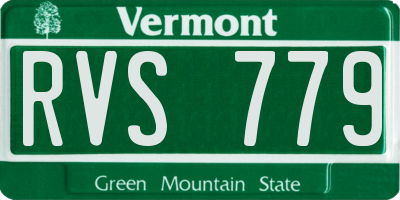 VT license plate RVS779