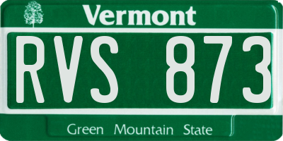 VT license plate RVS873