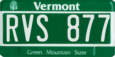 VT license plate RVS877