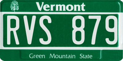 VT license plate RVS879
