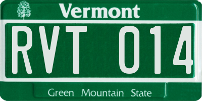 VT license plate RVT014