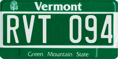 VT license plate RVT094