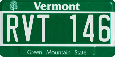 VT license plate RVT146