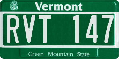 VT license plate RVT147
