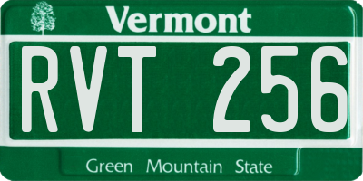 VT license plate RVT256