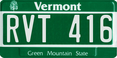 VT license plate RVT416