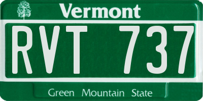 VT license plate RVT737