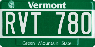 VT license plate RVT780
