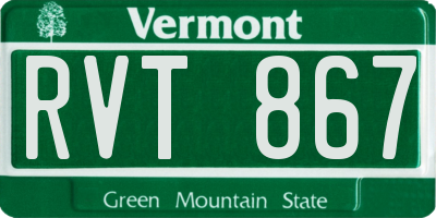 VT license plate RVT867