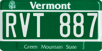 VT license plate RVT887