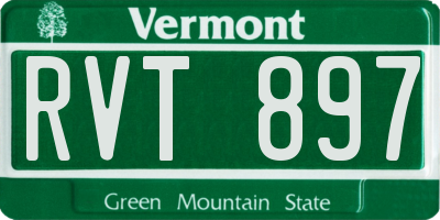 VT license plate RVT897