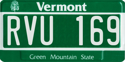 VT license plate RVU169
