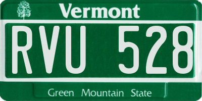 VT license plate RVU528