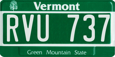VT license plate RVU737