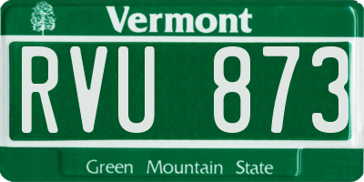 VT license plate RVU873