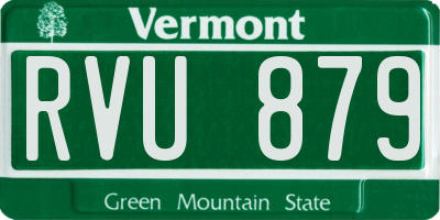 VT license plate RVU879