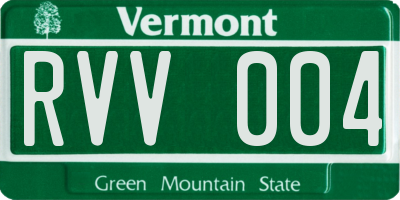 VT license plate RVV004
