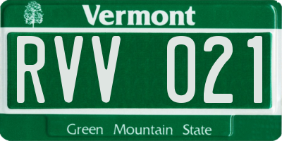 VT license plate RVV021