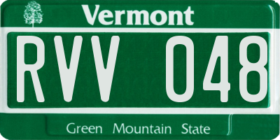 VT license plate RVV048