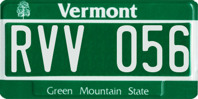 VT license plate RVV056