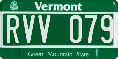 VT license plate RVV079