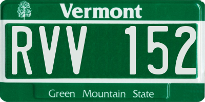 VT license plate RVV152