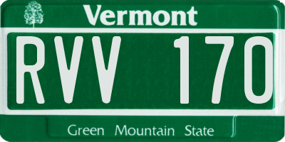 VT license plate RVV170