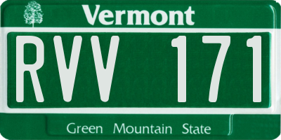 VT license plate RVV171