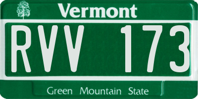 VT license plate RVV173