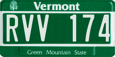 VT license plate RVV174