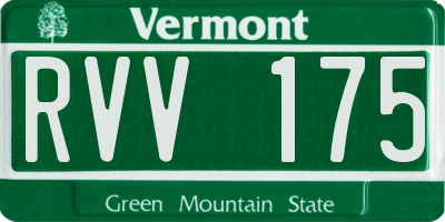 VT license plate RVV175
