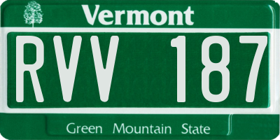 VT license plate RVV187