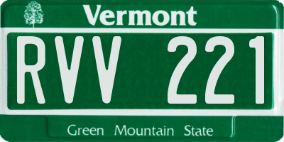 VT license plate RVV221