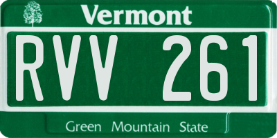 VT license plate RVV261