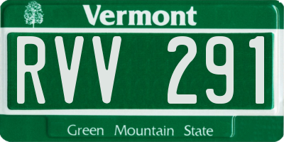 VT license plate RVV291