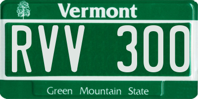 VT license plate RVV300