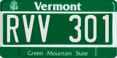 VT license plate RVV301