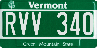 VT license plate RVV340