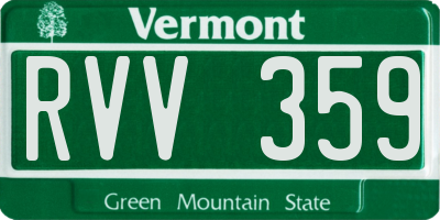VT license plate RVV359