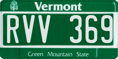 VT license plate RVV369