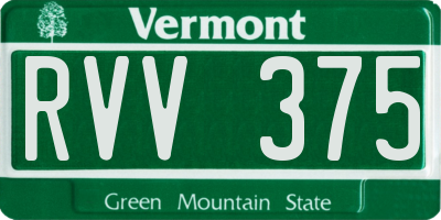 VT license plate RVV375