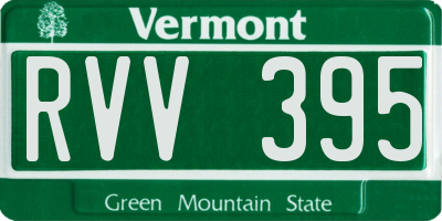 VT license plate RVV395