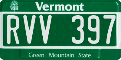 VT license plate RVV397