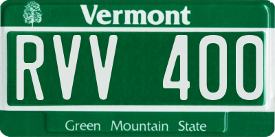 VT license plate RVV400