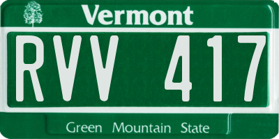 VT license plate RVV417