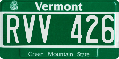 VT license plate RVV426