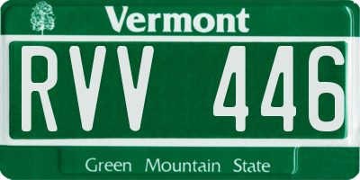 VT license plate RVV446