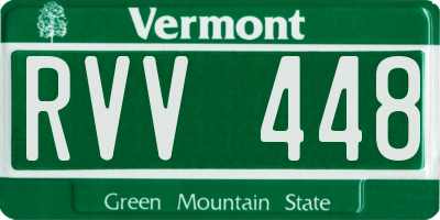 VT license plate RVV448