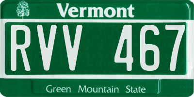 VT license plate RVV467