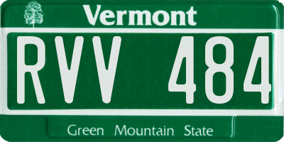 VT license plate RVV484